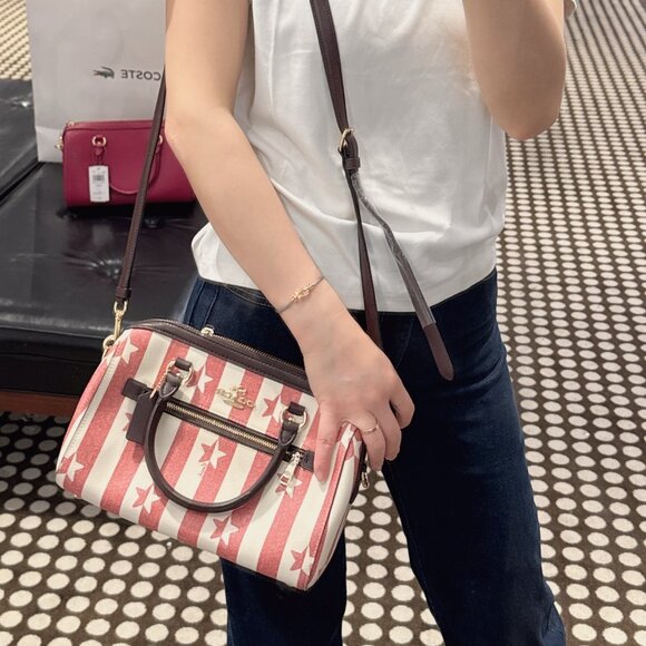 coach Rowan Satchel Bag With Stripe Star Print 2866 - Picture 3 of 9